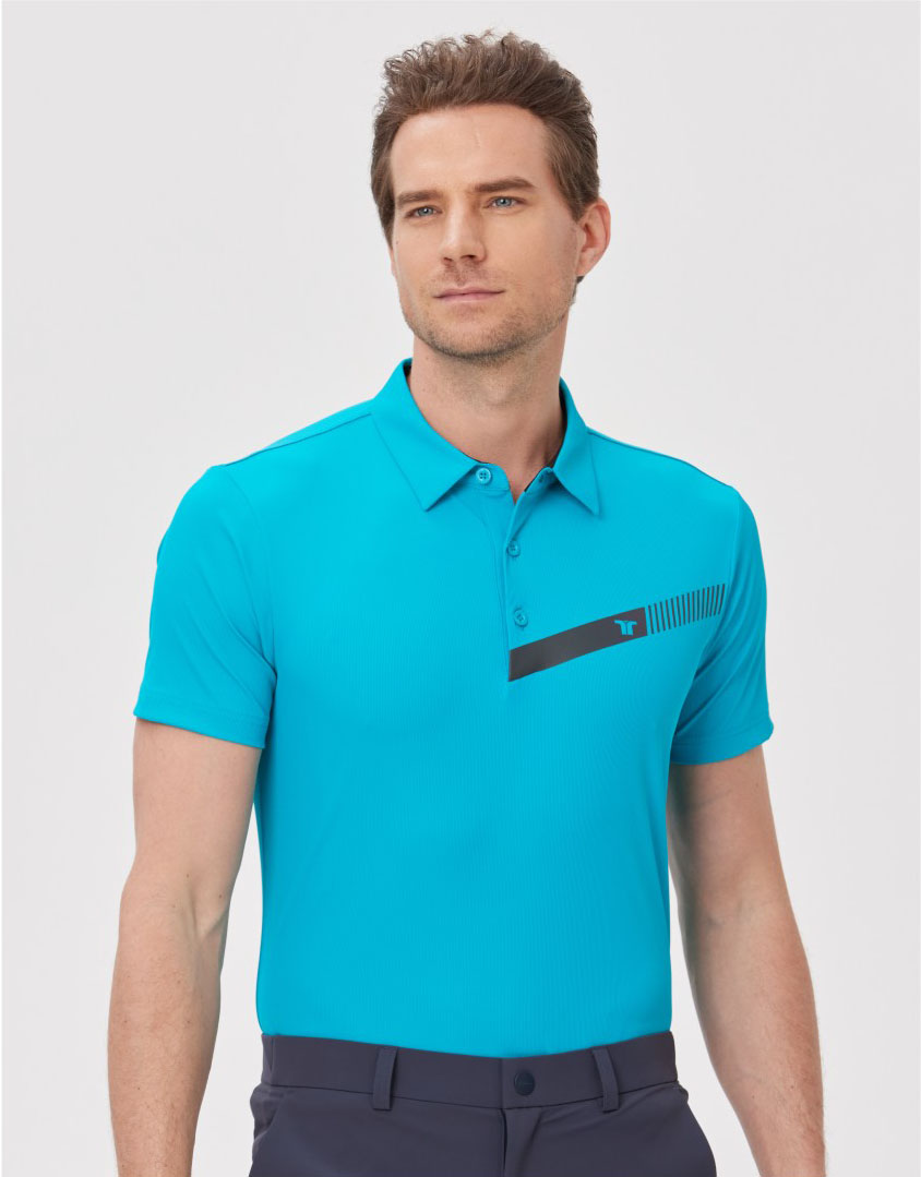 高爾夫男士青藍T恤